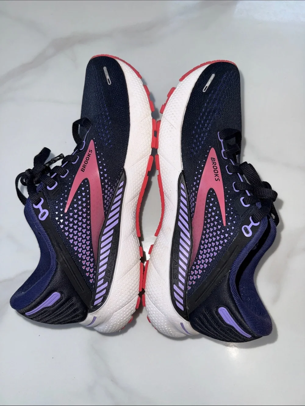 Brooks Women's Running Sneakers - Navy with Pink & Purple Accents